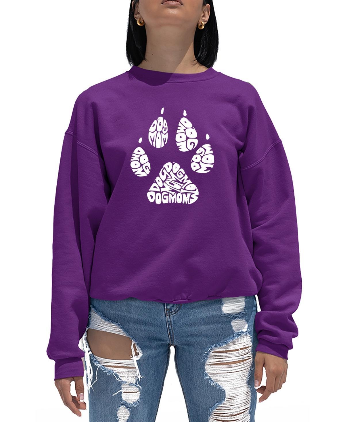 Womens Word Art Crewneck Dog Mom Sweatshirt Product Image