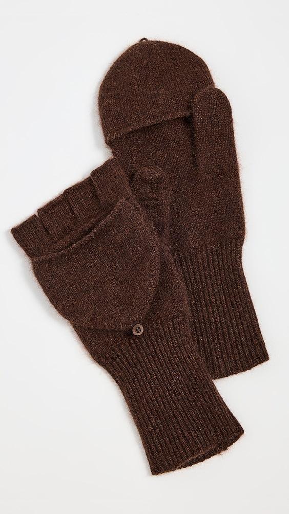 White + Warren Cashmere Pop Top Gloves | Shopbop Product Image