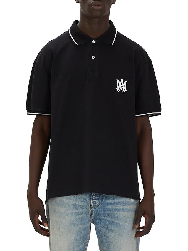 Mens Logo-Embroidered Cotton Polo Shirt Product Image