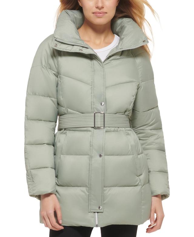 Cole Haan Womens Belted Pillow-Collar Puffer Coat Product Image