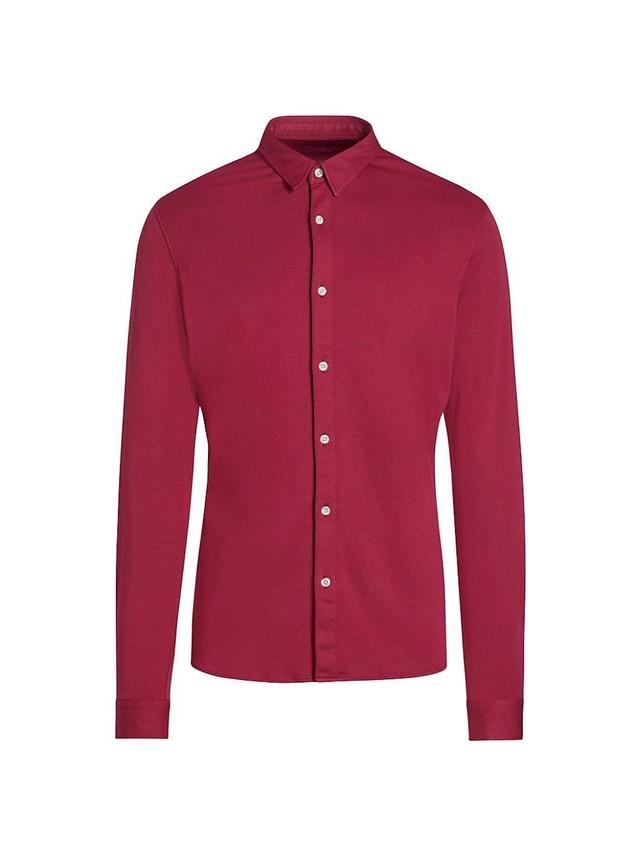 Mens Slim-Fit Jersey Button-Front Shirt Product Image