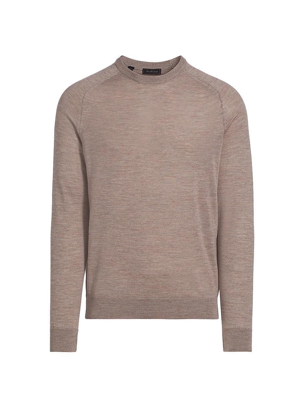 Mens COLLECTION Wool-Silk Lightweight Crewneck Sweater Product Image