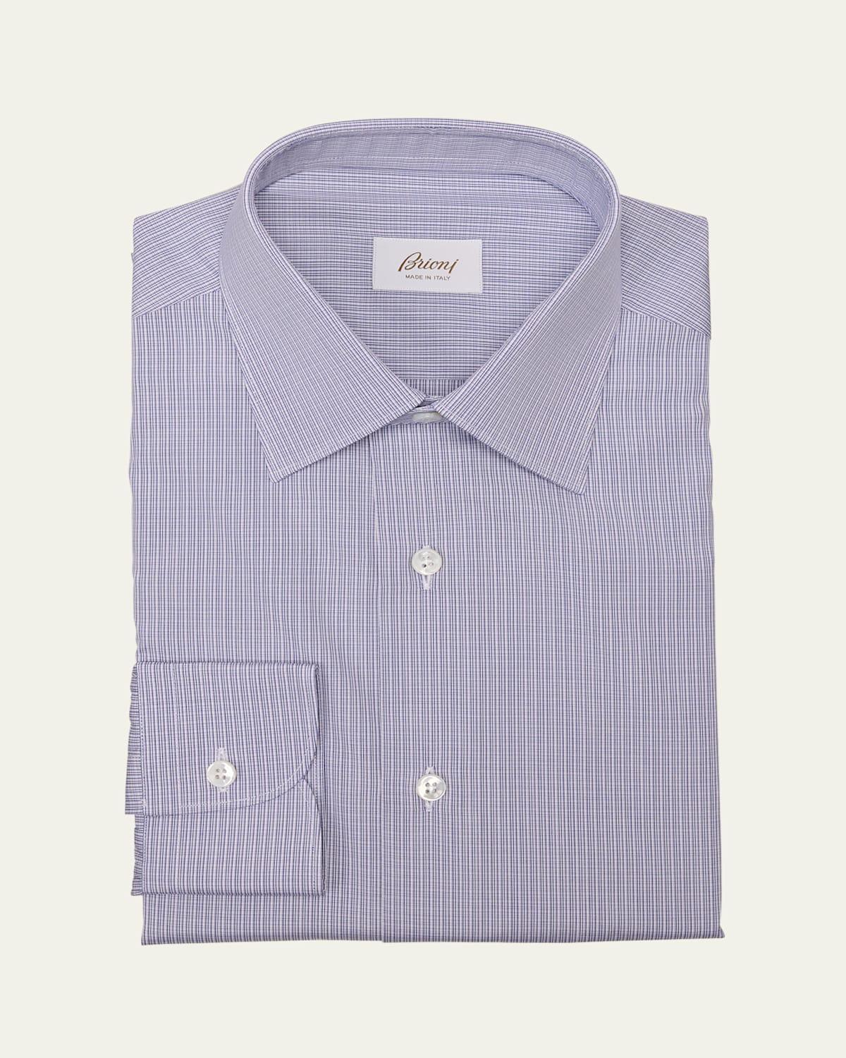 Mens Cotton Multi-Stripe Dress Shirt Product Image