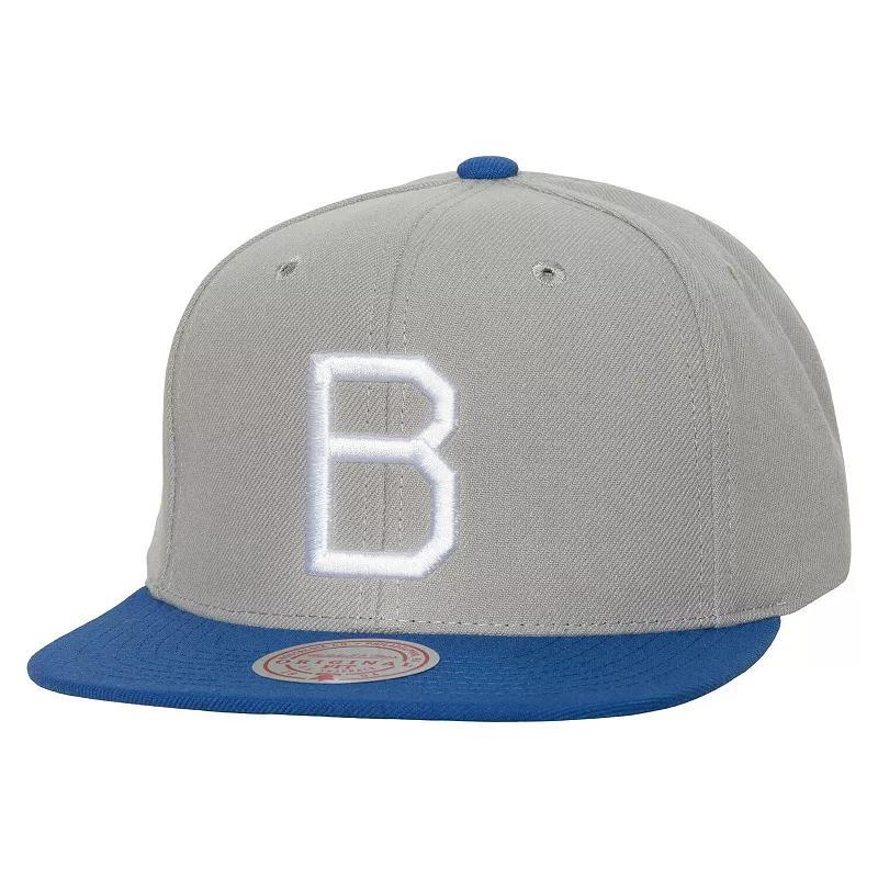 Mens Mitchell & Ness Gray Brooklyn Dodgers Cooperstown Collection Away Snapback Hat Product Image