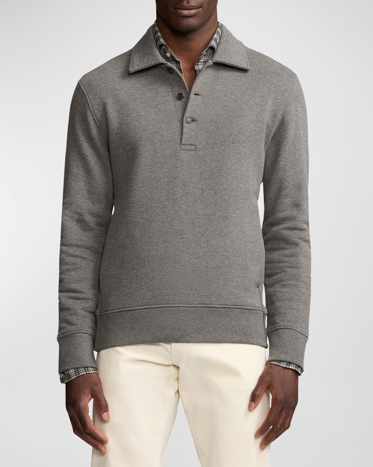 Mens Cotton-Blend Polo Sweater Product Image