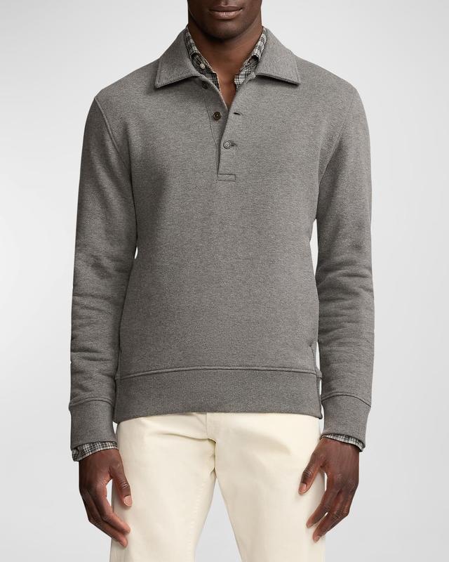 Men's Fleece Collared Sweatshirt Product Image