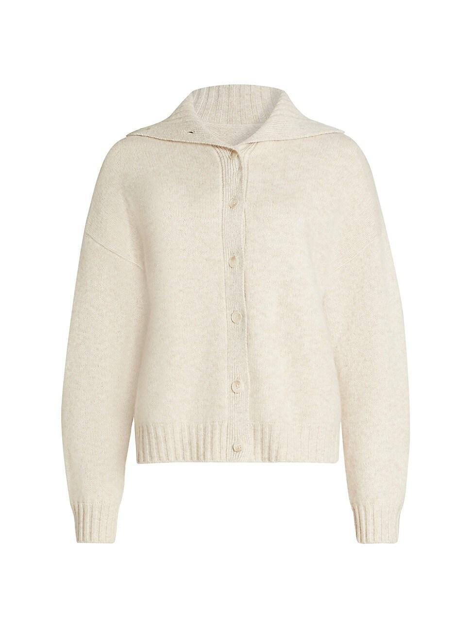 Womens Cashmere Turtleneck Cardigan product image