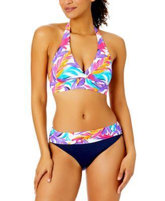 Anne Cole Womens Marilyn Printed Halter Bikini Top Product Image