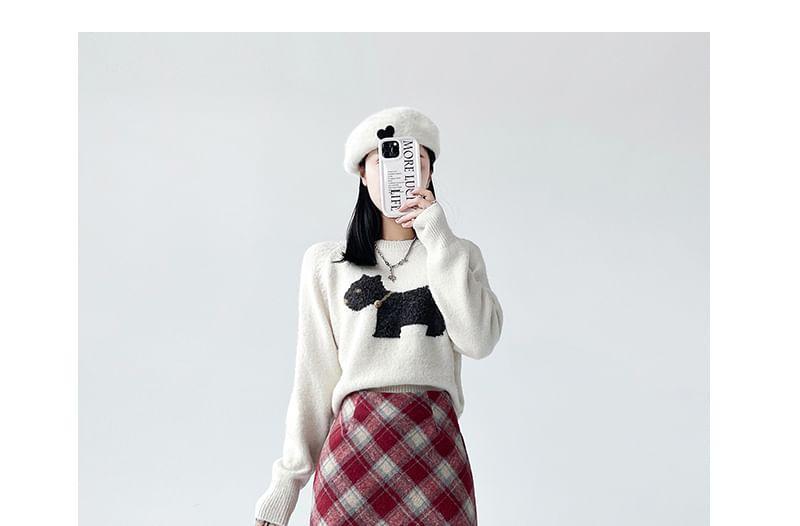 High Rise Plaid Mini A-Line Skirt Product Image