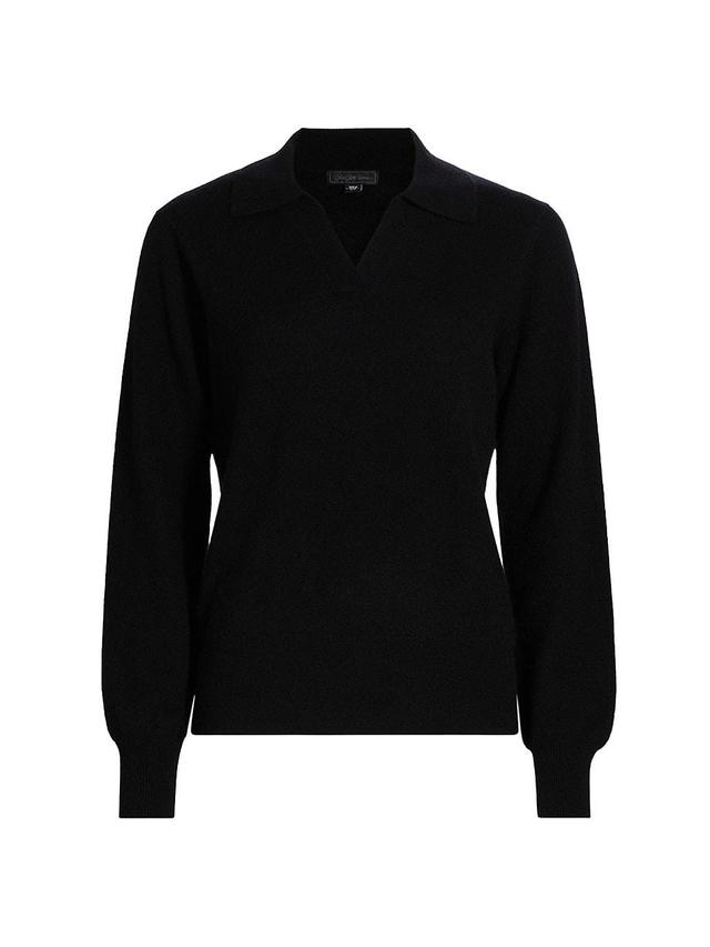 Womens Cashmere Polo Sweater Product Image