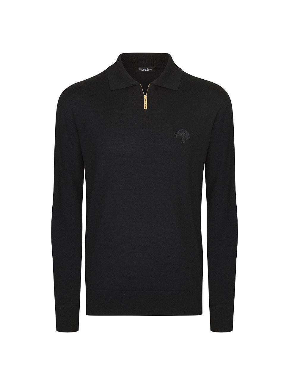 Mens Zip Polo Shirt Product Image