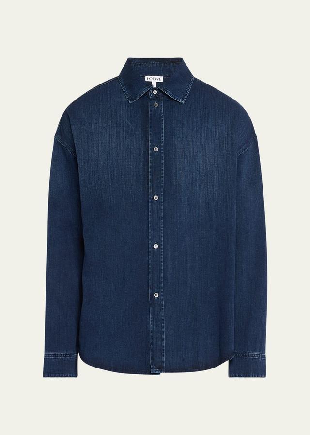 Mens Anagram Denim Overshirt Product Image