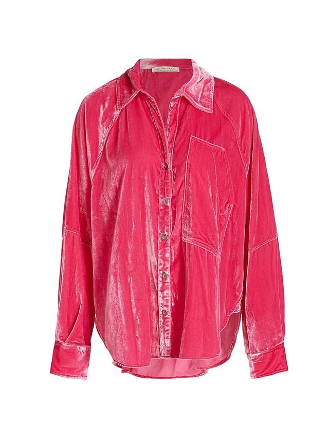 Womens Night Skies Oversized Velvet Shirt Product Image