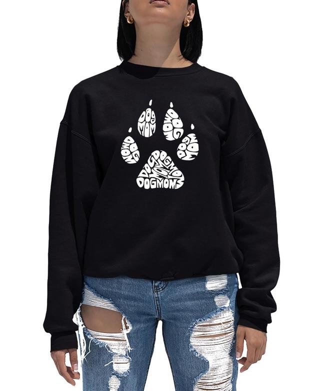 Womens Word Art Crewneck Dog Mom Sweatshirt Product Image