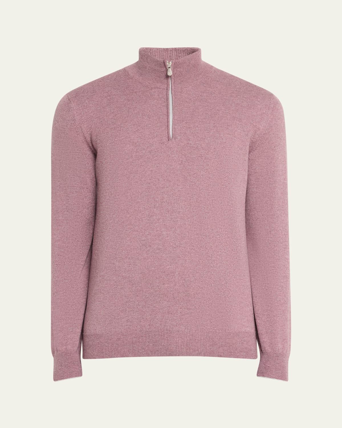 Men's Cashmere Quarter-Zip Sweater Product Image