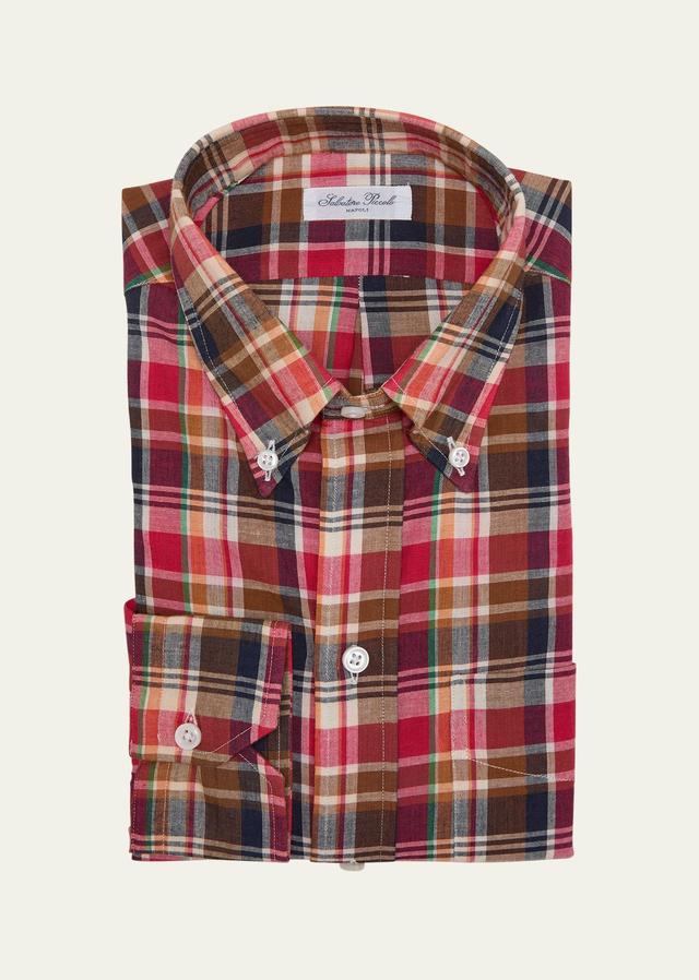 Mens Brooks Madras Check Casual Button-Down Shirt Product Image