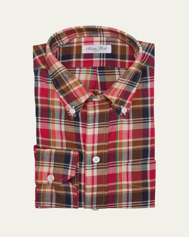 Mens Brooks Madras Check Casual Button-Down Shirt Product Image