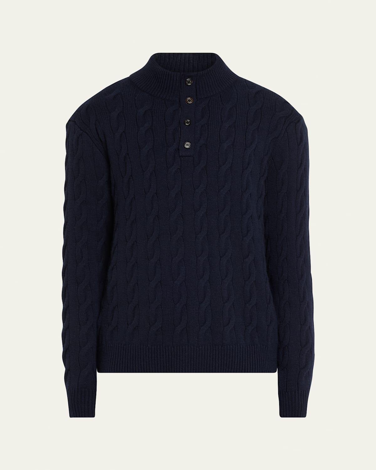 Mens Bond St. Silks Cable-Knit Cashmere Sweater Product Image