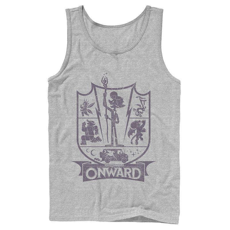 Mens Disney / Pixar Onward Ian Character Badge Tank Top Athletic Grey Product Image