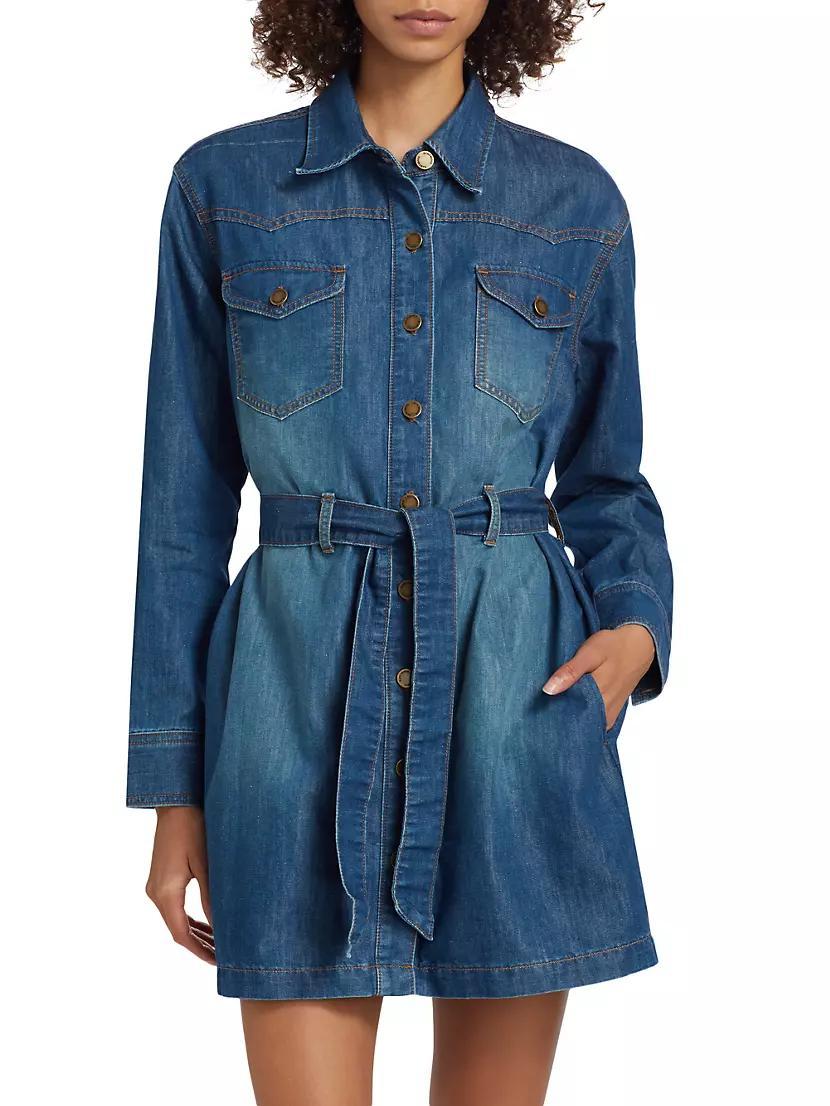 Starling Belted Denim Minidress Product Image