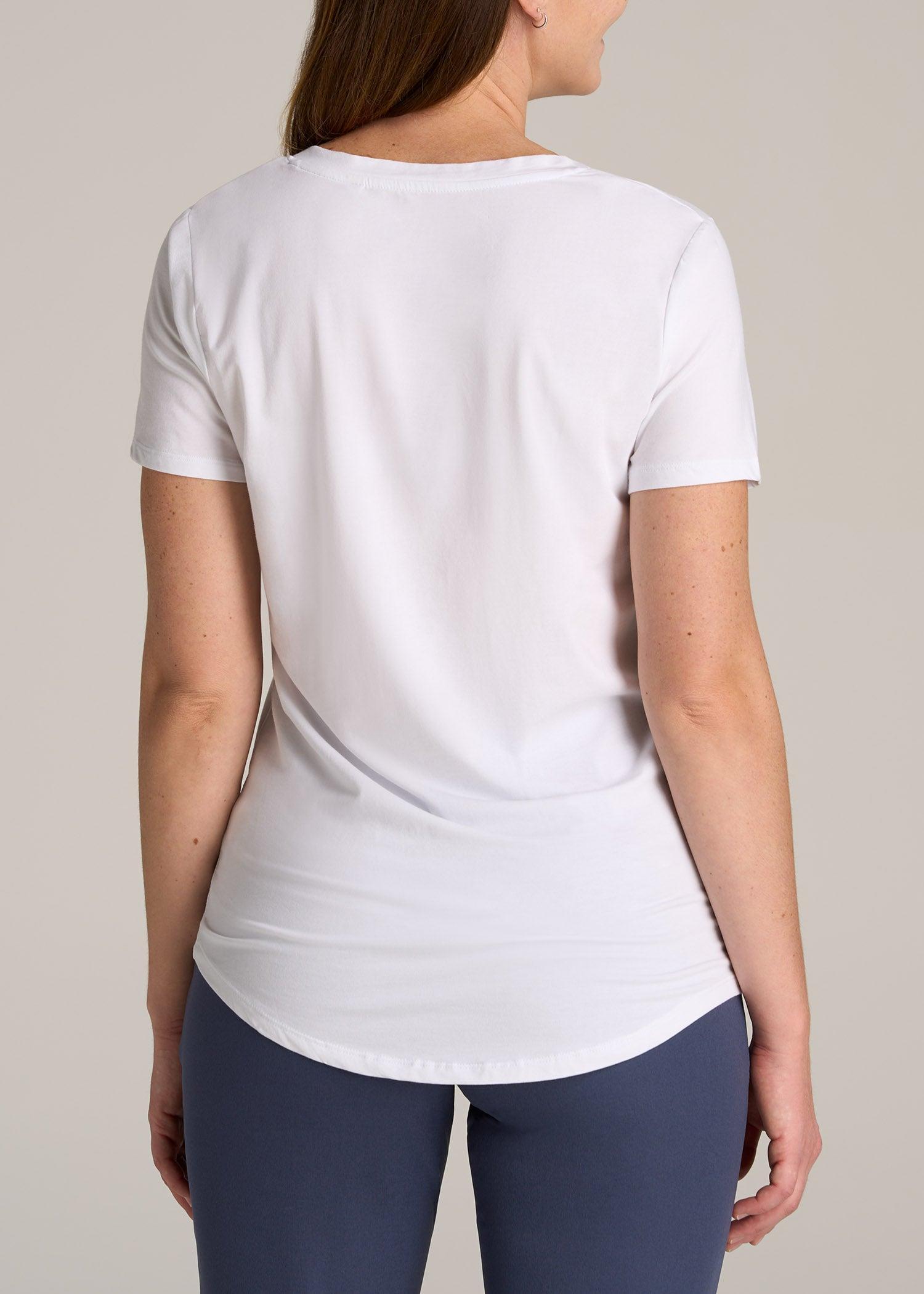 Women's Tall Scoop V-Neck Tee in Ecru Female Product Image