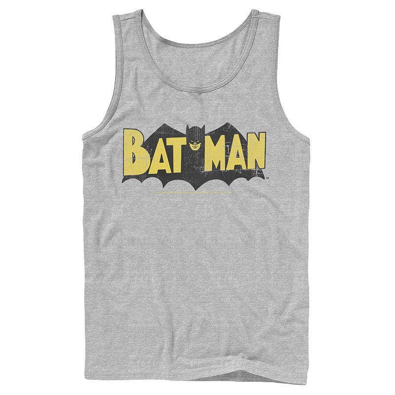 Mens DC Comics Batman Large Block Text Logo Tank Top Product Image