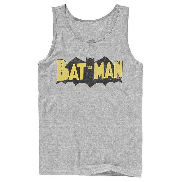 Mens DC Comics Batman Large Block Text Logo Tank Top Product Image