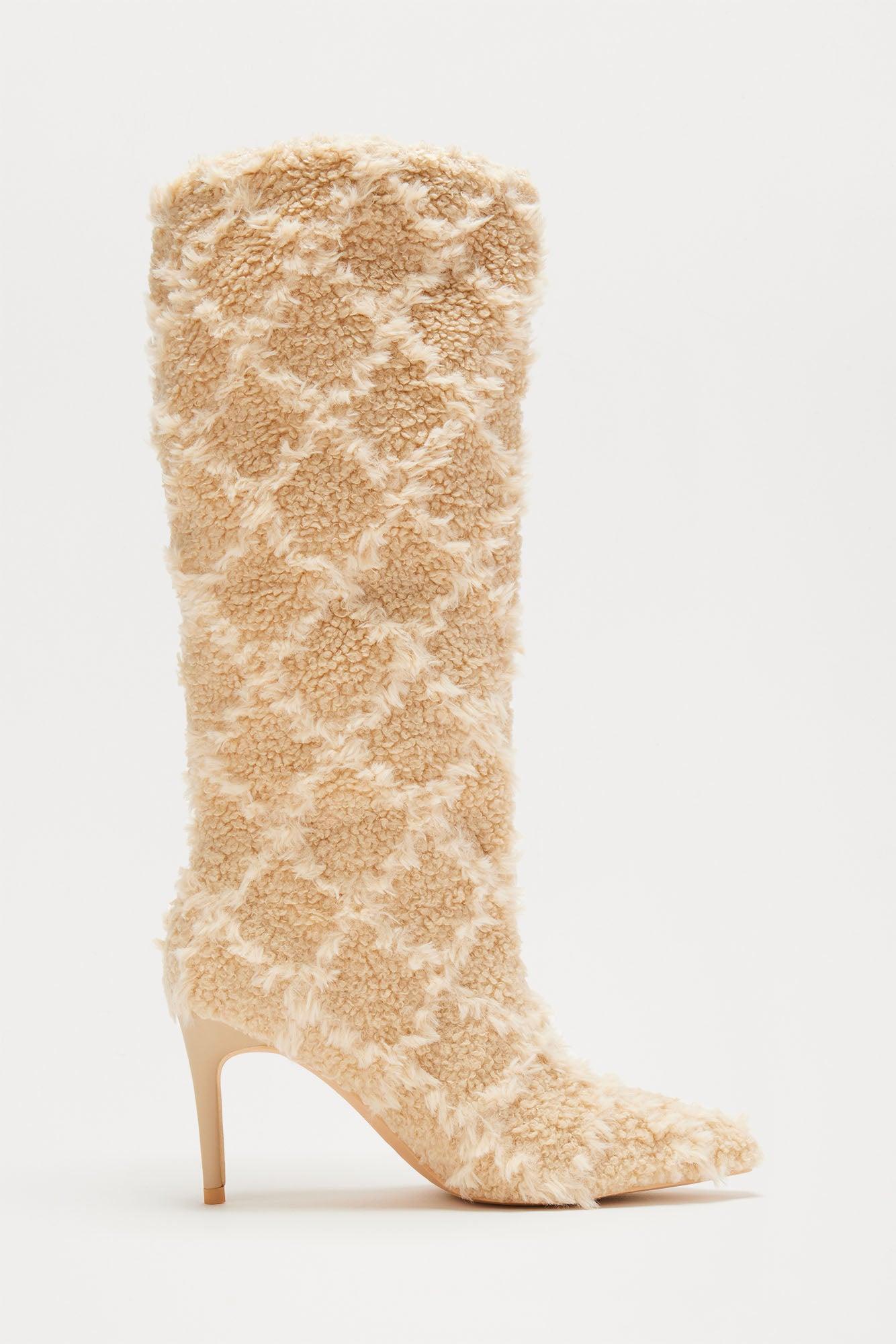 Cheyenne Knee High Boots - Nude Product Image