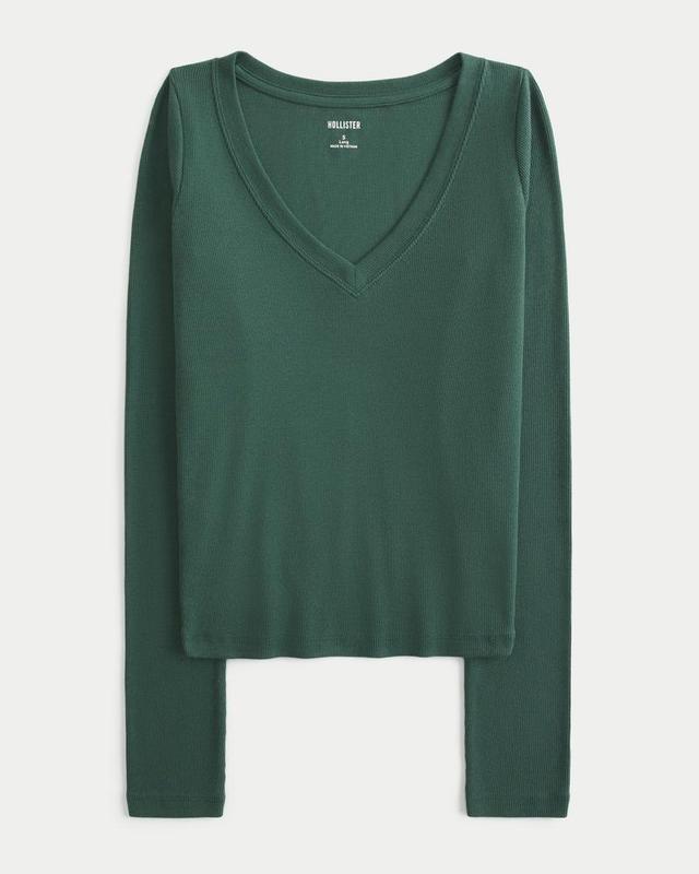 Long-Sleeve V-Neck Top Product Image