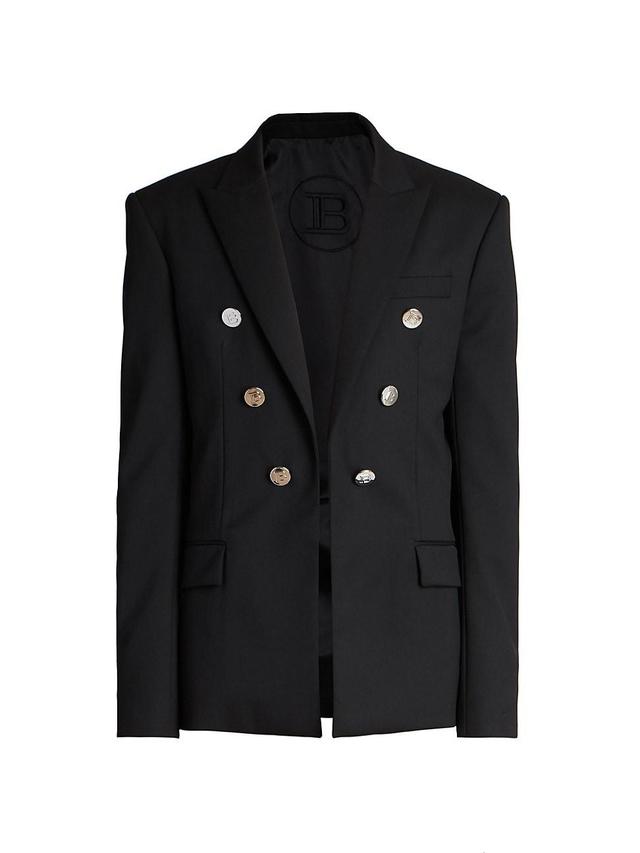 Mens Wool Double-Breasted Blazer Product Image