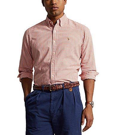 Polo Ralph Lauren Classic Fit Gingham Oxford Long Sleeve Woven Shirt Product Image