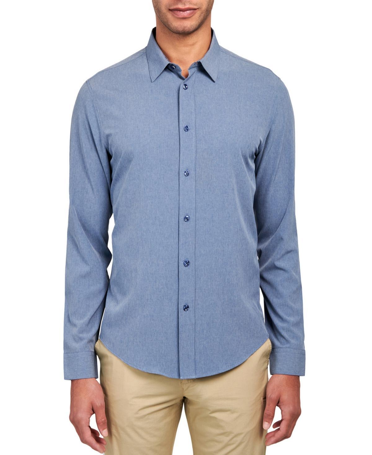 Brooklyn Brigade Mens Dante Non-Iron Performance Stretch Moisture-Wicking Solid Button-Down Shirt Product Image