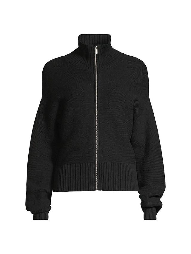 Womens Zip-Front Sweater Jacket Product Image