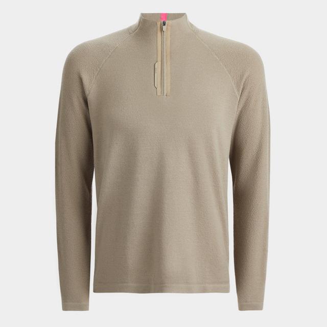 MERINO WOOL BLEND RAGLAN QUARTER ZIP SWEATER Product Image