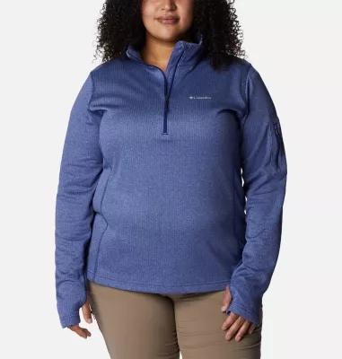 Columbia Women's Park View Grid Half Zip Fleece Pullover - Plus Size- Product Image