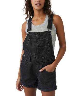 Women's Ziggy Cotton Adjustable-Straps Shortalls Product Image