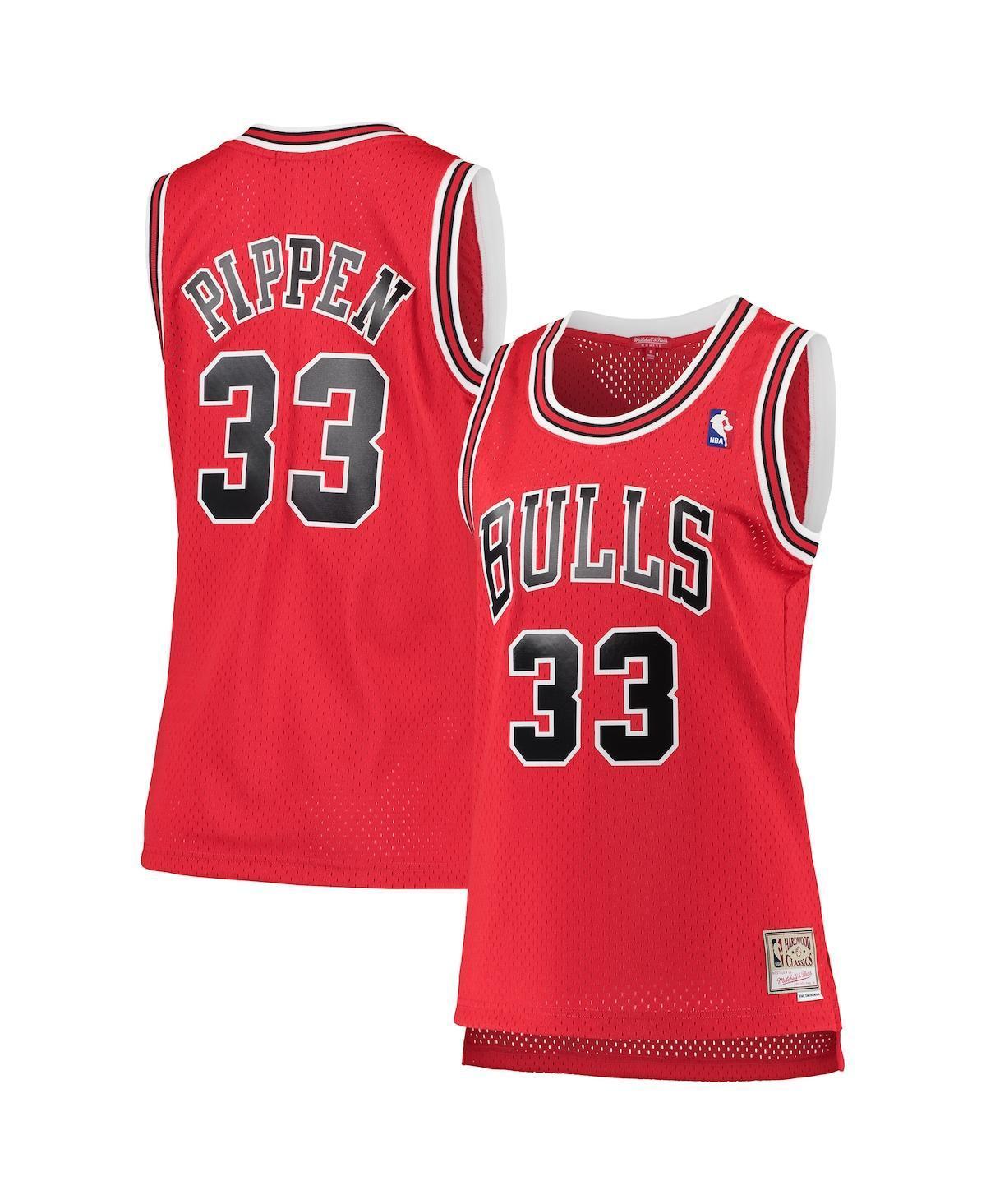 Womens Mitchell & Ness Scottie Pippen Red Chicago Bulls 1997-98 Hardwood Classics Swingman Jersey - Red Product Image