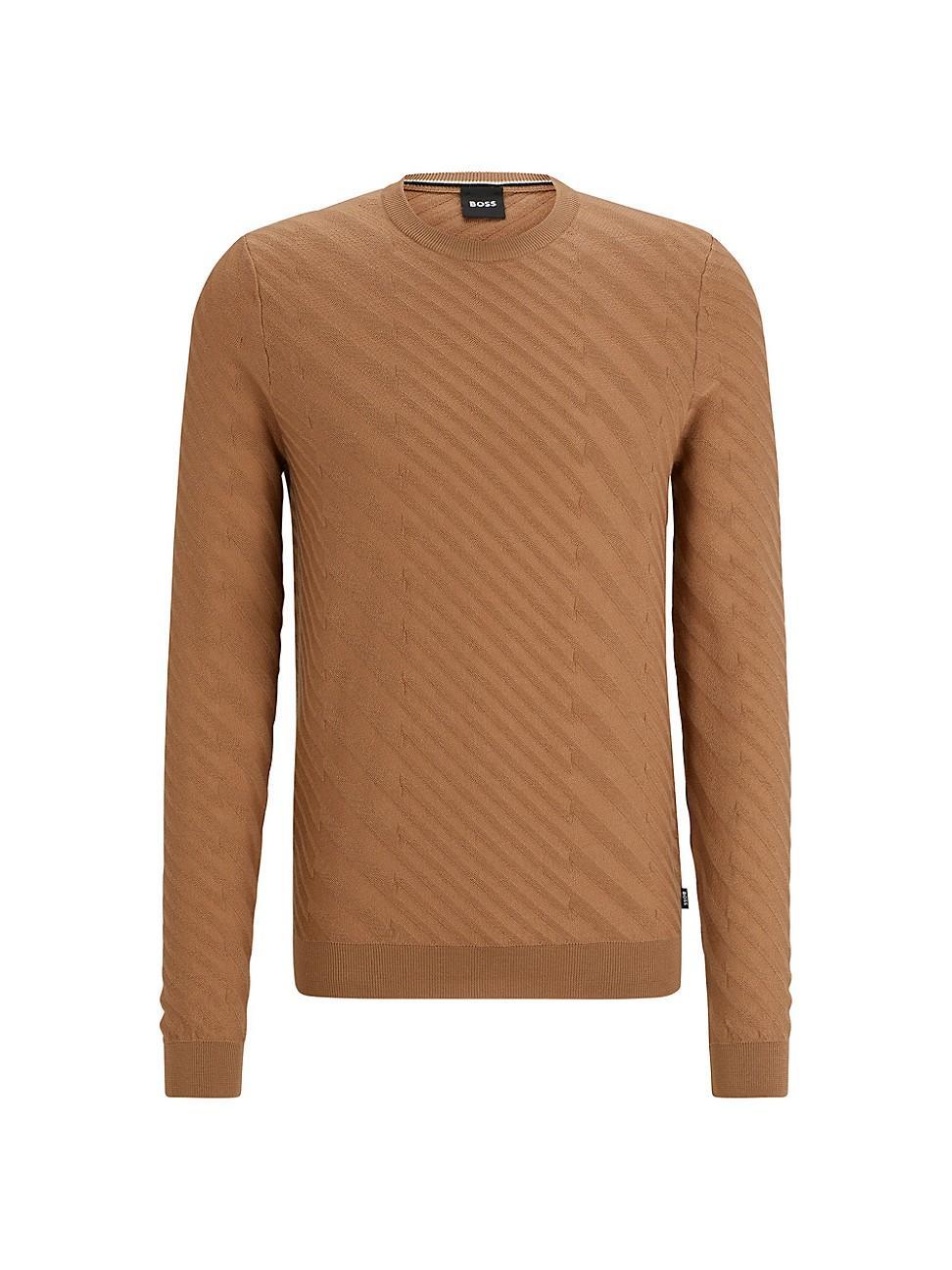 Mens Graphic-Jacquard Sweater in a Virgin-Wool Blend Product Image