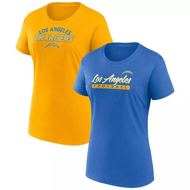 Womens Fanatics Branded Los Angeles Chargers Risk T-Shirt Combo Pack Product Image