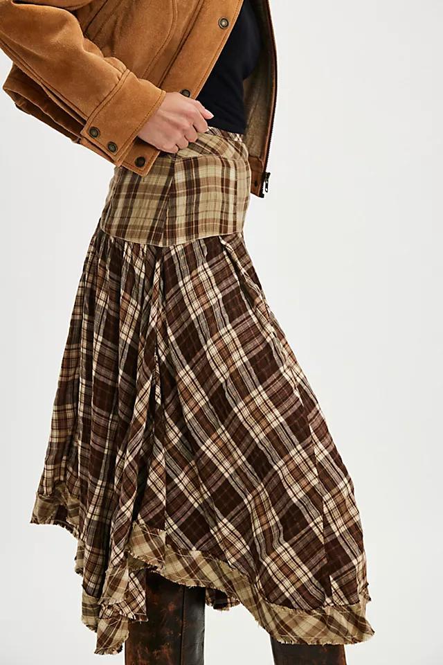 Whitestone Plaid Midi Skirt Product Image