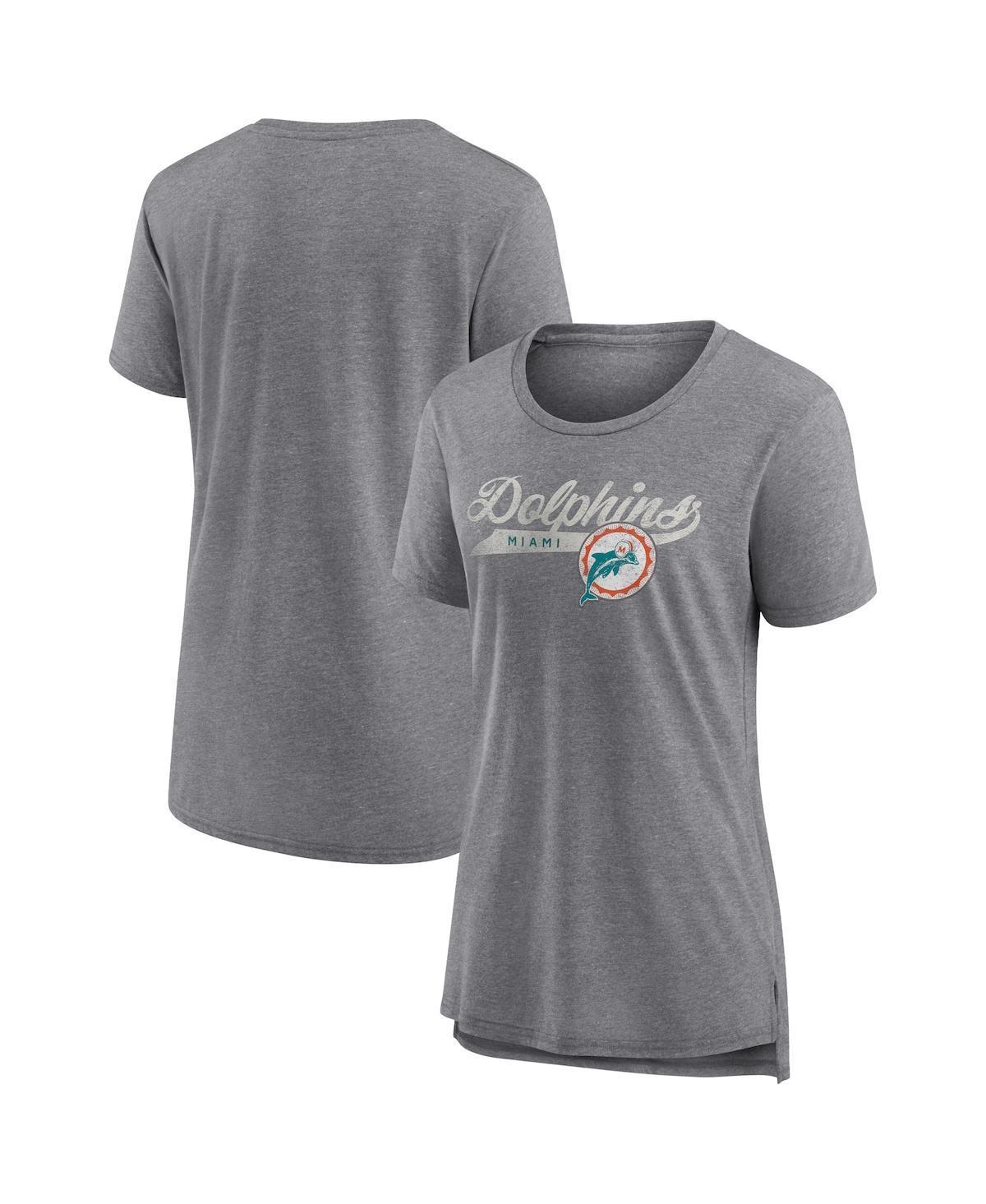 Womens Fanatics Branded Heathered Gray Cleveland Browns Drop Back Modern T-Shirt Product Image