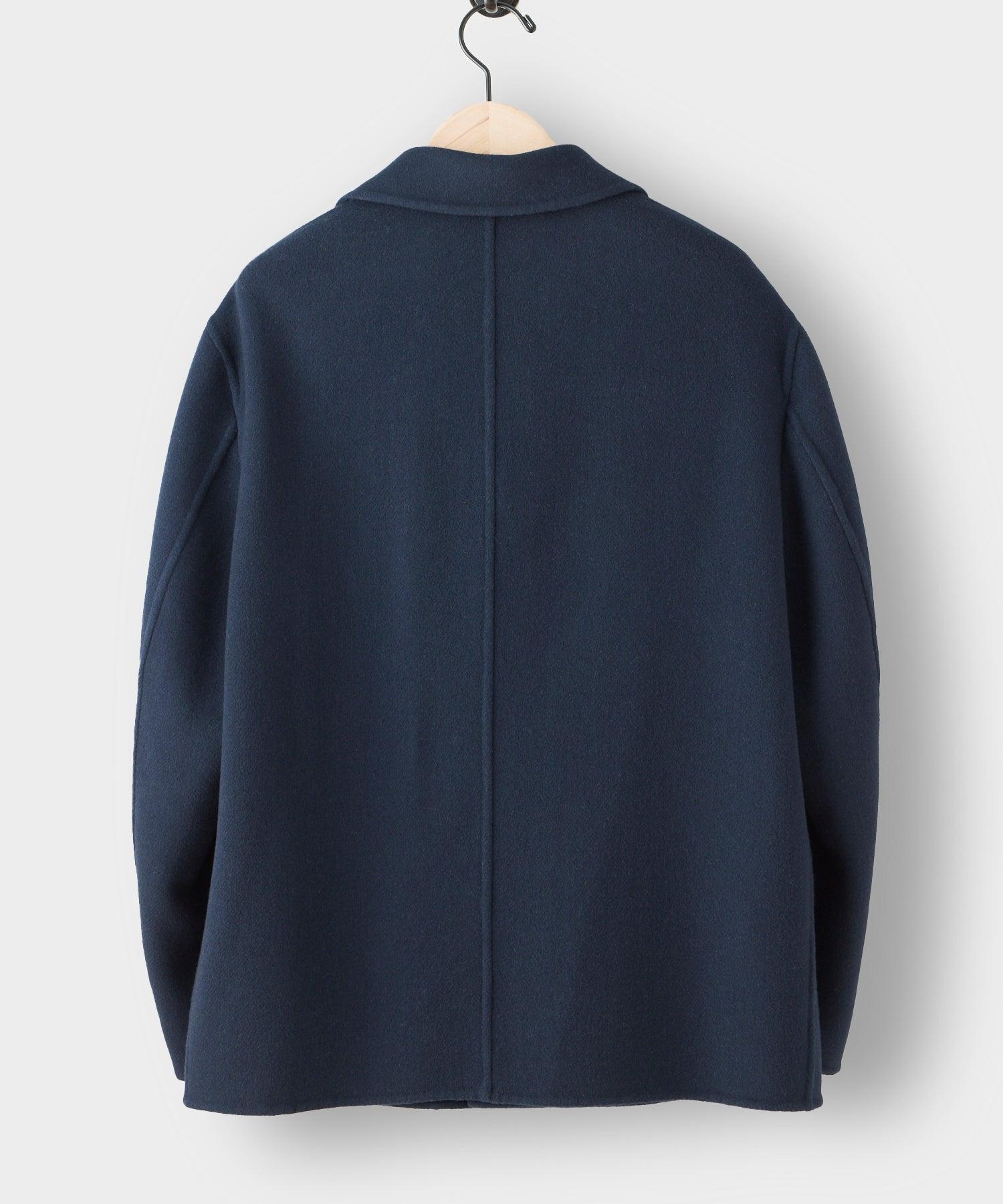 Italian Cashmere Chore Coat in Navy Product Image