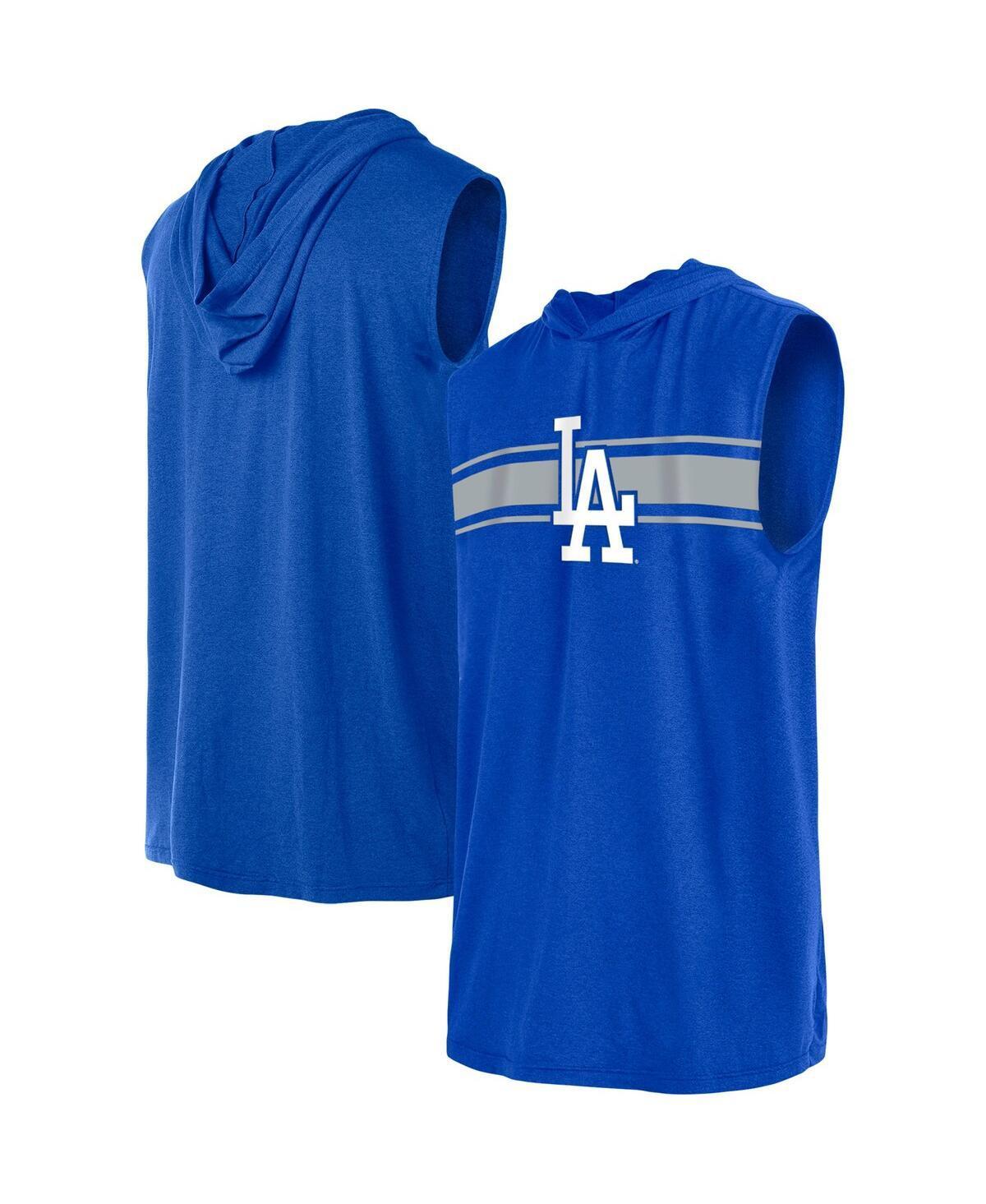 Mens New Era Royal Los Angeles Dodgers Sleeveless Pullover Hoodie Product Image