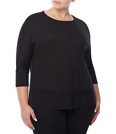 Jones New York Plus Size Serenity 34 Sleeve Front Seam Knit Tunic Product Image