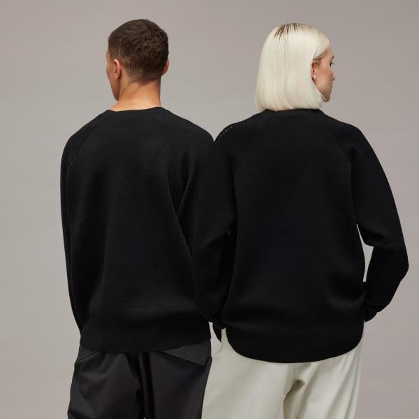 Y-3 Logo Knit Crew Sweatshirt Product Image