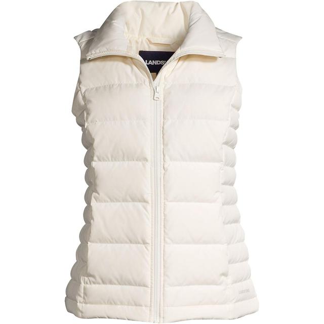 Womens Lands End Down Puffer Vest Deep Blue Product Image