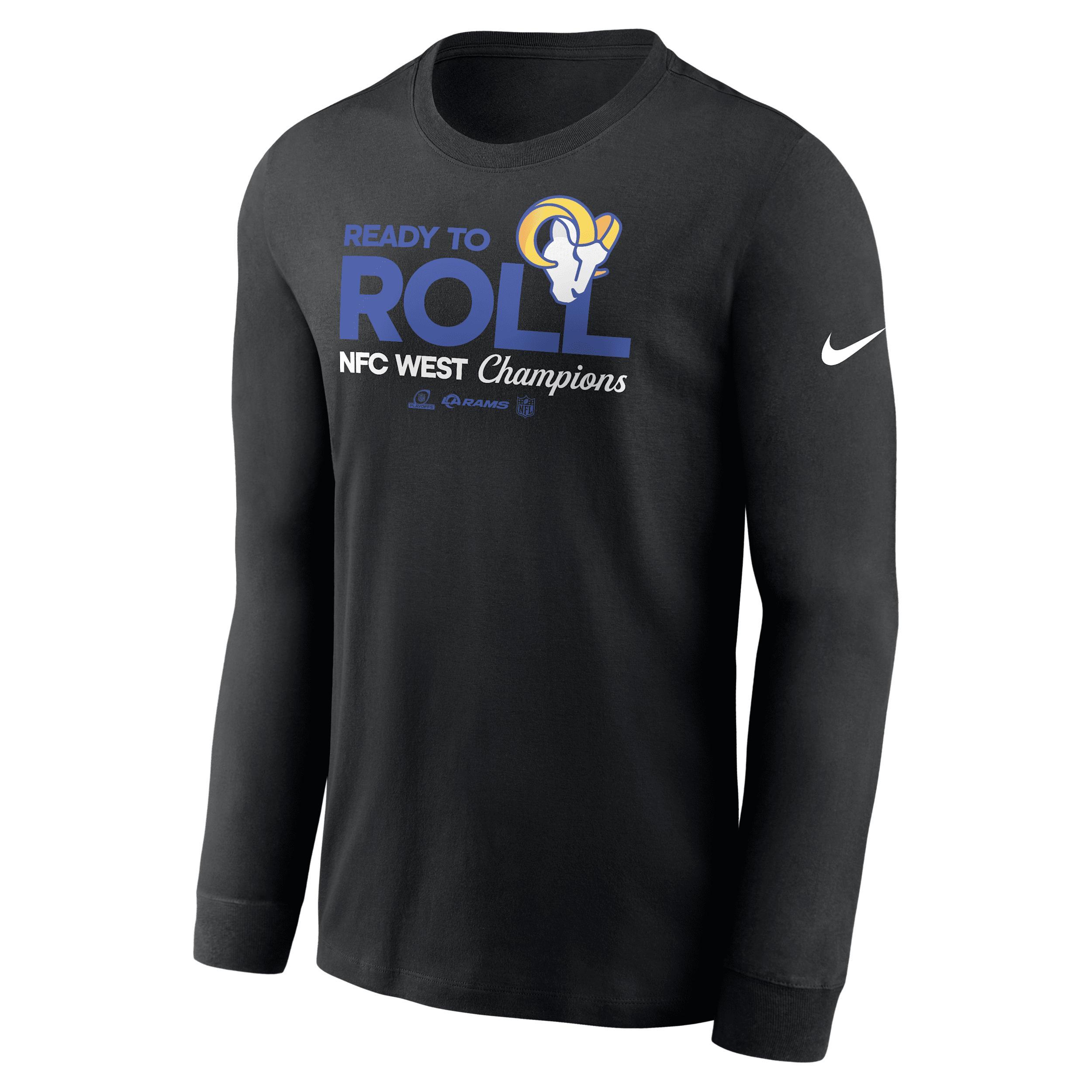 Los Angeles Rams 2024 NFC West Champions Trophy Collection Nike Men's NFL Long-Sleeve T-Shirt Product Image