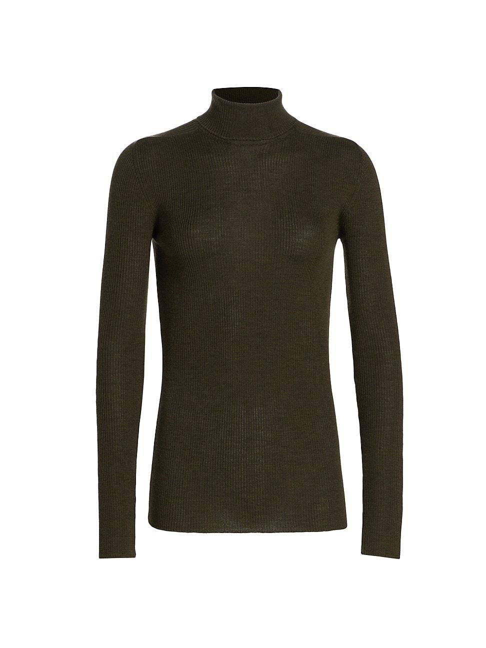 Womens Merino Wool Turtleneck Sweater Product Image