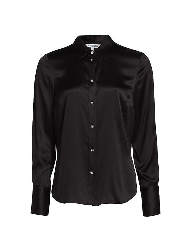 Womens Monique Silk-Blend Shirt Product Image