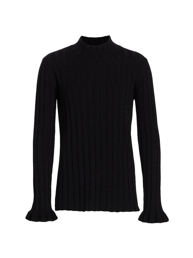 Womens COLLECTION Mock Turtleneck Rib-Knit Sweater Product Image